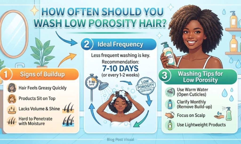low porosity hair wash routine